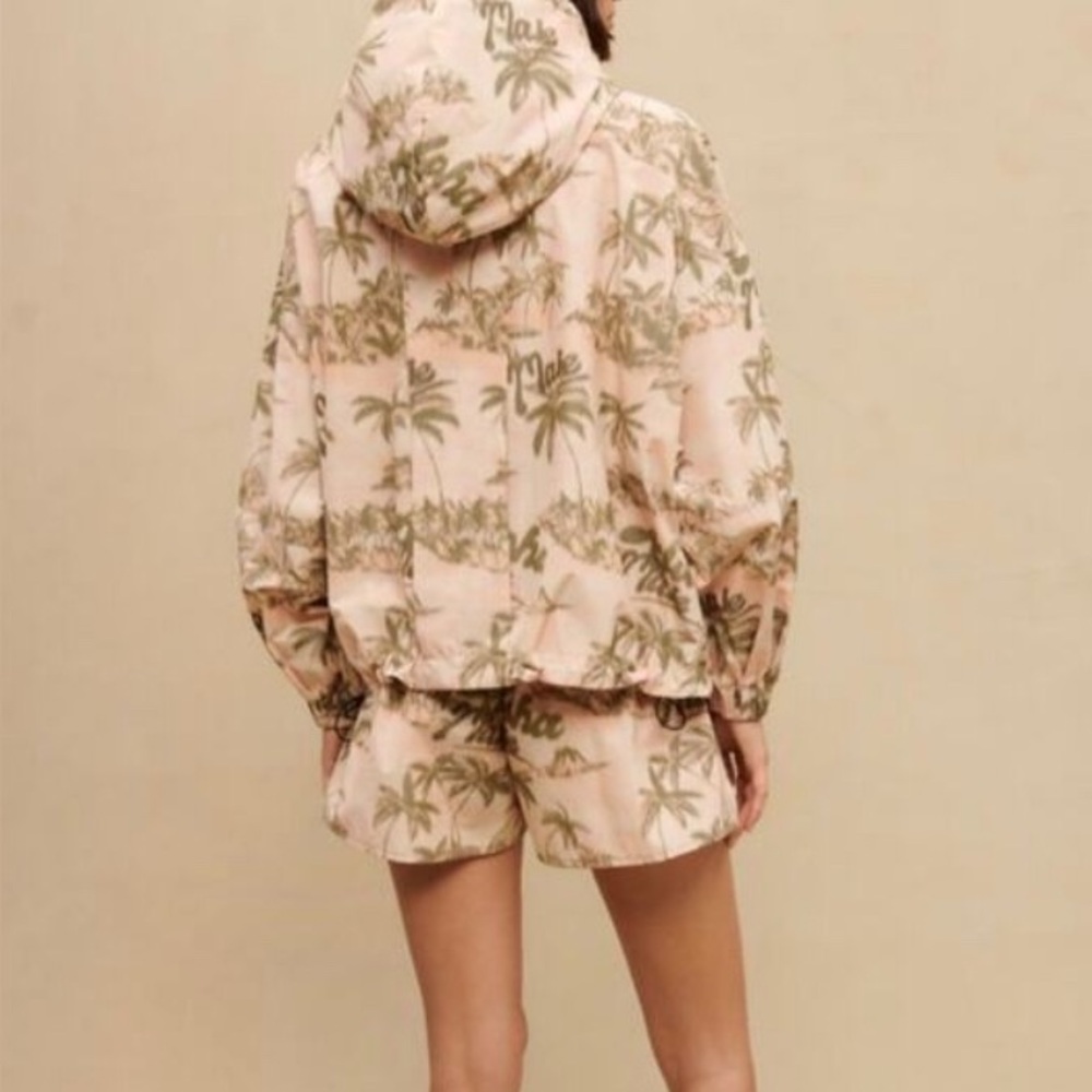 NWT MAJE Imprime Aloha Palm Tree Print Elevated Boxer Style Shorts Sz 40 US 8 M